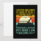 Ik zou een bootkapitein zijn, die Sailor Cruise Lo Bedankkaart (Voorkant / Achterkant)