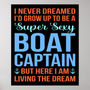 Ik zou een bootkapitein zijn, die Sailor Cruise Lo Poster
