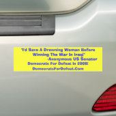 Ik zou een slapende vrouw redden bumpersticker (Op auto)