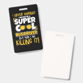 Ik zou een superbus-chauffeur zijn badge (Front & Back)