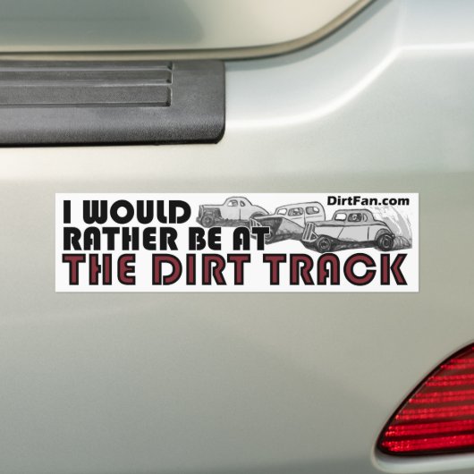 Ik zou eerder bij het vuile spoor zijn bumpersticker (Op auto)