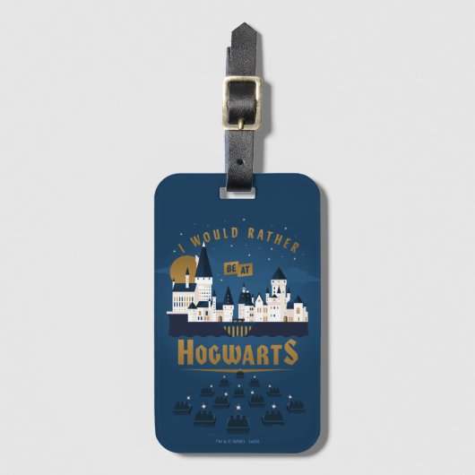 Ik zou eerder bij HOGWARTS™ Abstracte Boat Ride zi Bagagelabel (Voorkant (verticaal))