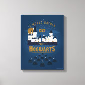 Ik zou eerder bij HOGWARTS™ Abstracte Boat Ride zi Canvas Afdruk (Voorkant)