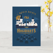 Ik zou eerder bij HOGWARTS™ Abstracte Boat Ride zi Kaart (Gele Bloem)