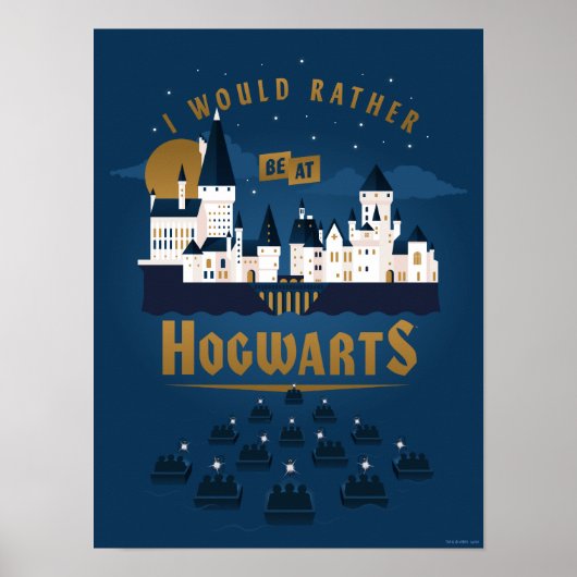 Ik zou eerder bij HOGWARTS™ Abstracte Boat Ride zi Poster (Voorkant)