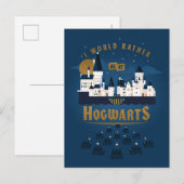 Ik zou eerder bij HOGWARTS™ Abstracte Boat Ride zi Uitnodiging Briefkaart (Voorkant / Achterkant)