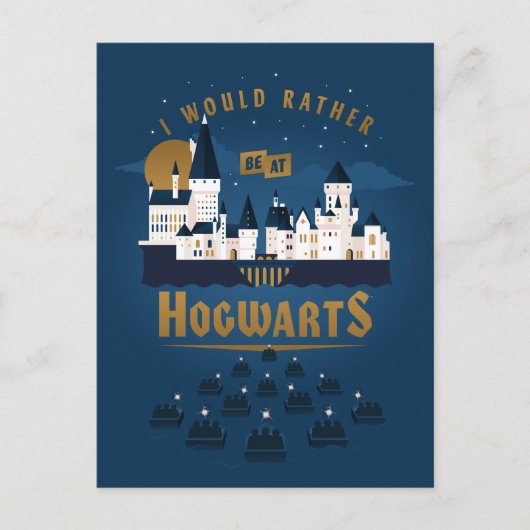 Ik zou eerder bij HOGWARTS™ Abstracte Boat Ride zi Uitnodiging Briefkaart (Voorkant)
