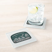 Ik zou eerder boven de Treeline staan Glazen Onderzetter (Schuin)