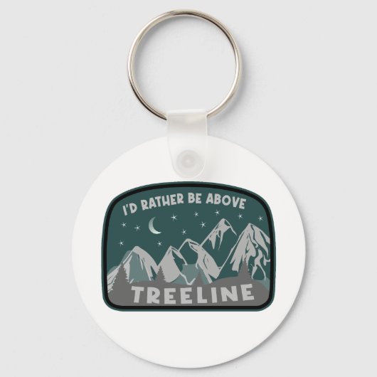 Ik zou eerder boven de Treeline staan Sleutelhanger (Achterkant)