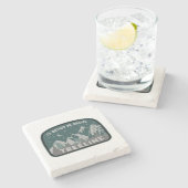 Ik zou eerder boven de Treeline staan Stenen Onderzetter (Zijkant)