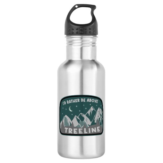 Ik zou eerder boven de Treeline staan Waterfles (Voorkant)