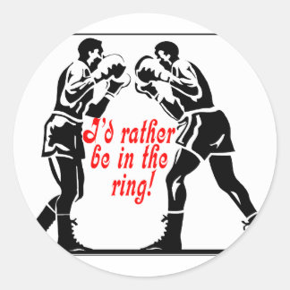 Ik zou eerder boxing zijn ronde sticker