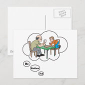 Ik zou eerder Cribbage spelen Briefkaart (Voorkant / Achterkant)