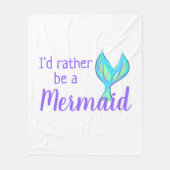 Ik zou eerder een Zeemeerminnende rugzak zijn Fleece Deken (Voorkant)