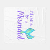 Ik zou eerder een Zeemeerminnende rugzak zijn Fleece Deken (Voorkant (Horizontaal))