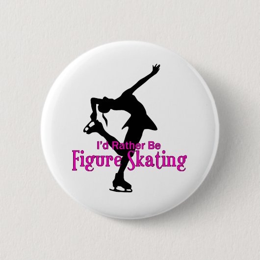 "Ik zou eerder figuur-skating zijn" Ronde Button 5,7 Cm (Voorkant)