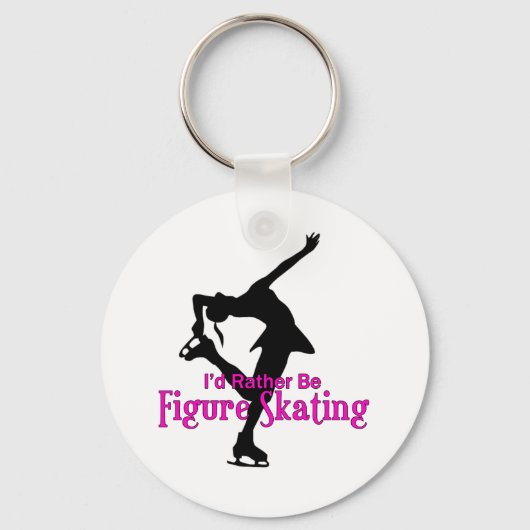 "Ik zou eerder figuur-skating zijn" Sleutelhanger (Voorkant)
