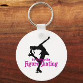 "Ik zou eerder figuur-skating zijn" Sleutelhanger (Voorkant)