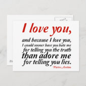 Ik zou eerder hebben dat je me haat briefkaart (Voorkant / Achterkant)