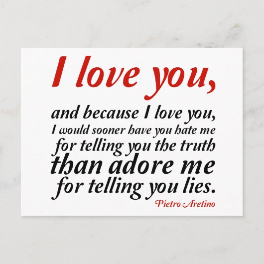 Ik zou eerder hebben dat je me haat briefkaart (Voorkant)