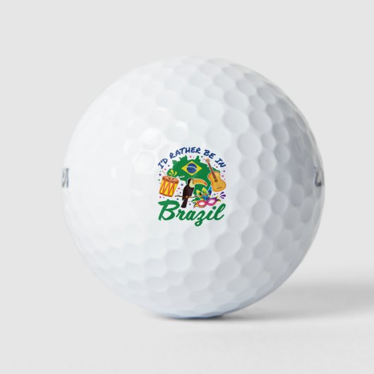 Ik zou eerder in Brazilië in een Braziliaans reish Golfballen (Voorkant)