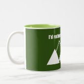 Ik zou eerder in de Adirondacks berg zijn Tweekleurige Koffiemok (Links)