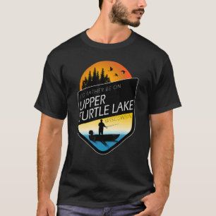 Ik zou eerder op het meer van de Boven van de schi T-shirt