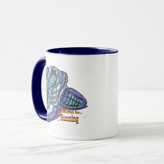 Ik zou eerder _ Sneakers lopen Mok (Voorkant links)