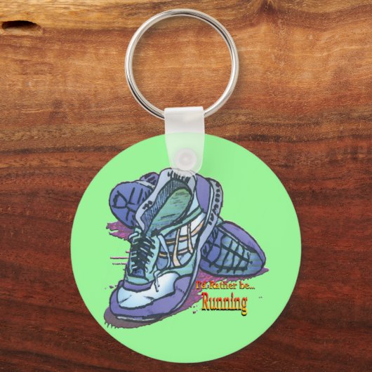 Ik zou eerder _ Sneakers lopen Sleutelhanger (Voorkant)