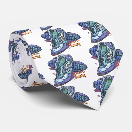 Ik zou eerder _ Sneakers lopen Stropdas (Opgerold)