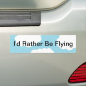 Ik zou eerder vliegen bumpersticker (Op auto)