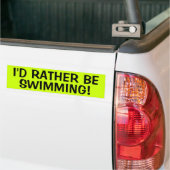 IK ZOU ER RADER ZWEMEN BUMPERSTICKER (Op Truck)