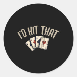 Ik zou gokken casino raken ronde sticker