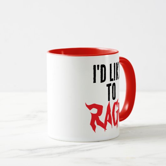 Ik zou graag barbaarse Mok willen razen (Voorkant rechts)