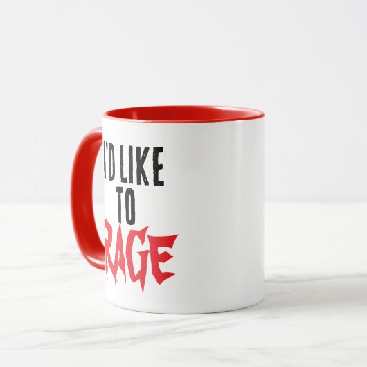 Ik zou graag barbaarse Mok willen razen (Voorkant links)