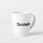 Ik zou graag een dubbelzijdige latte mok met naam (Rechterhoek)