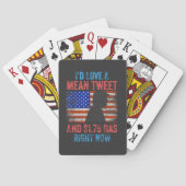 Ik zou graag een Mean Tweet hebben Pokerkaarten (Achterkant)