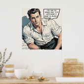 Ik zou graag Honey 1950's Romance Comic Poster (Keuken)