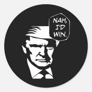 Ik zou grappige Trump 2024 Republikeinse VS-memes Ronde Sticker