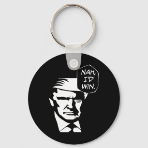 Ik zou grappige Trump 2024 Republikeinse VS-memes Sleutelhanger