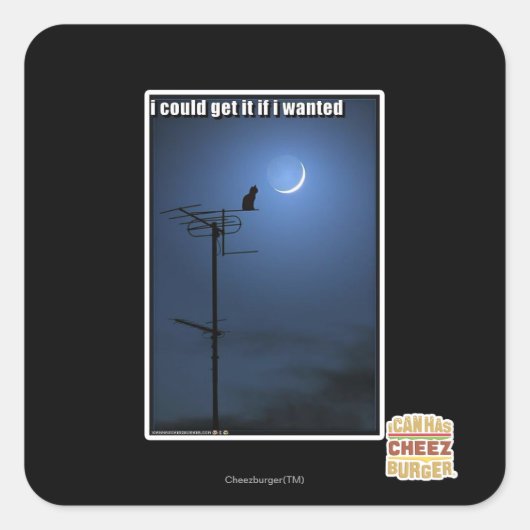 Ik zou het kunnen krijgen als ik wilde vierkante sticker (Voorkant)