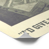 "Ik zou het tien minuten geven als ik jou was." Poster (Hoek)