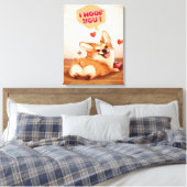 IK ZOU JE | CORGI LOVER GIFT CANVAS AFDRUK (Insitu (Slaapkamer))