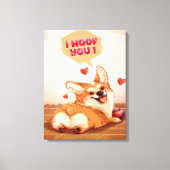 IK ZOU JE | CORGI LOVER GIFT CANVAS AFDRUK (Voorkant)