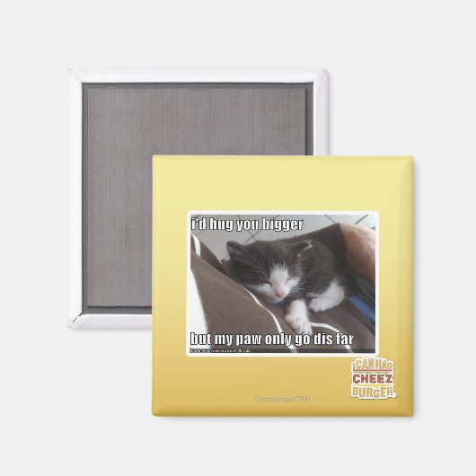 Ik zou je groter knuffelen magneet (Voorkant / Achterkant)