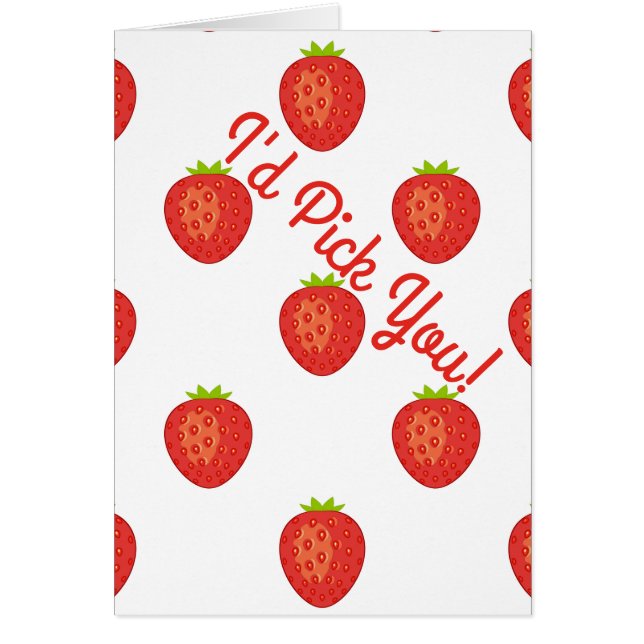 "Ik zou je kiezen!" Aardbei (Voorkant)