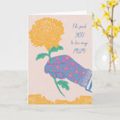 "Ik zou je kiezen" Moederdag Mum Wenskaart Kaart (Gele Bloem)