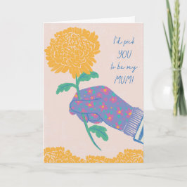 "Ik zou je kiezen" Moederdag Mum Wenskaart Kaart