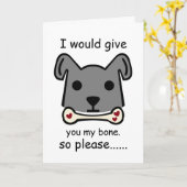 Ik zou je mijn bot geven, Valentijnsdag Puppy Kaart (Gele Bloem)