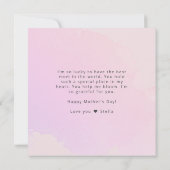 Ik zou je Moederdag Peony Flowers kiezen Kaart (Achterkant)